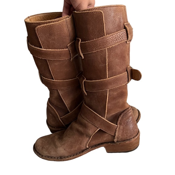 FIORENTINI + BAKER Eternity Leather Moto Buckle Boots - Picture 9 of 14